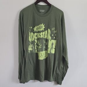 Green Rockstar Graphic Men's Shirt
